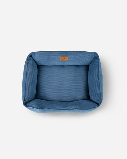 Chester & Lee | Fancy Corduroy Sleeper Dog Bed Blue