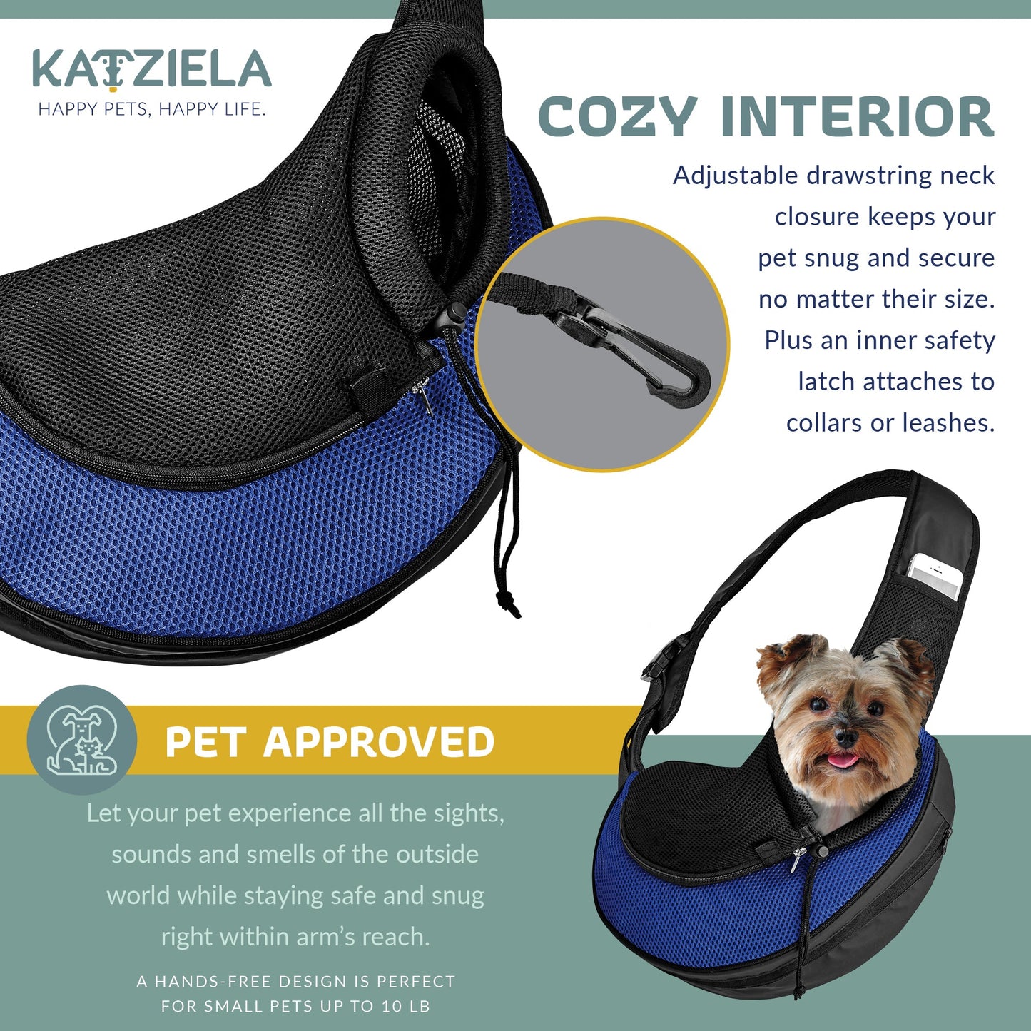 Expandable Sling Bag - Front Shoulder Pet Carrier