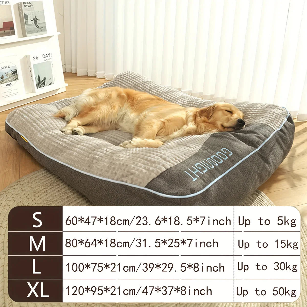 Orthopedic Extra Thick Dog Bed For Large Dogs Durable Kennel Cushion