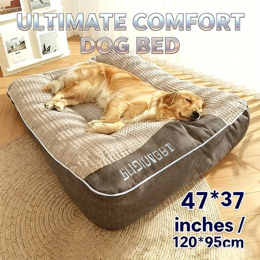 Orthopedic Extra Thick Dog Bed For Large Dogs Durable Kennel Cushion