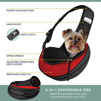 Expandable Sling Bag - Front Shoulder Pet Carrier