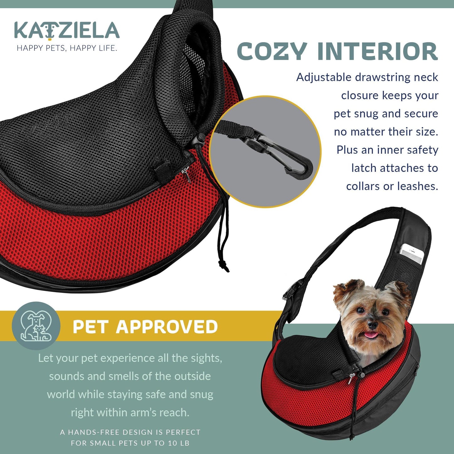 Expandable Sling Bag - Front Shoulder Pet Carrier