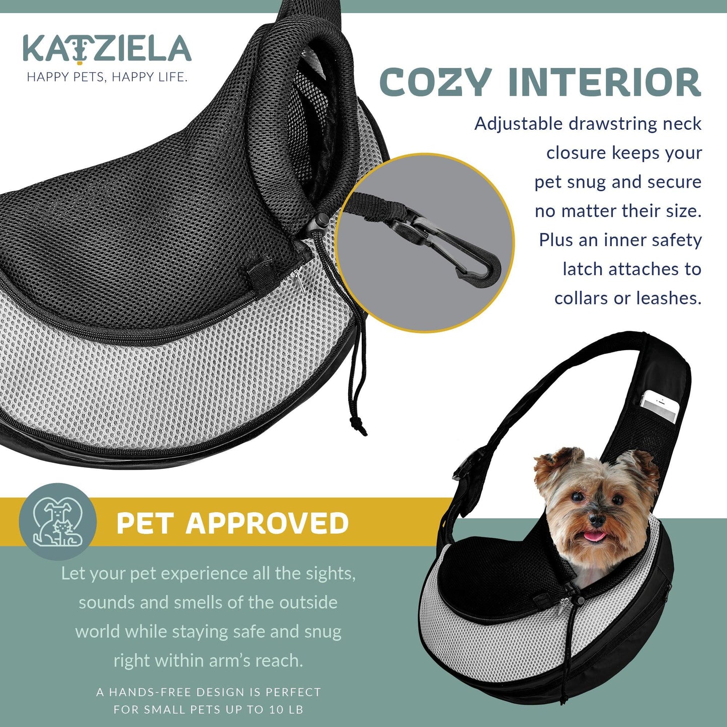 Expandable Sling Bag - Front Shoulder Pet Carrier