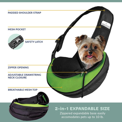 Expandable Sling Bag - Front Shoulder Pet Carrier