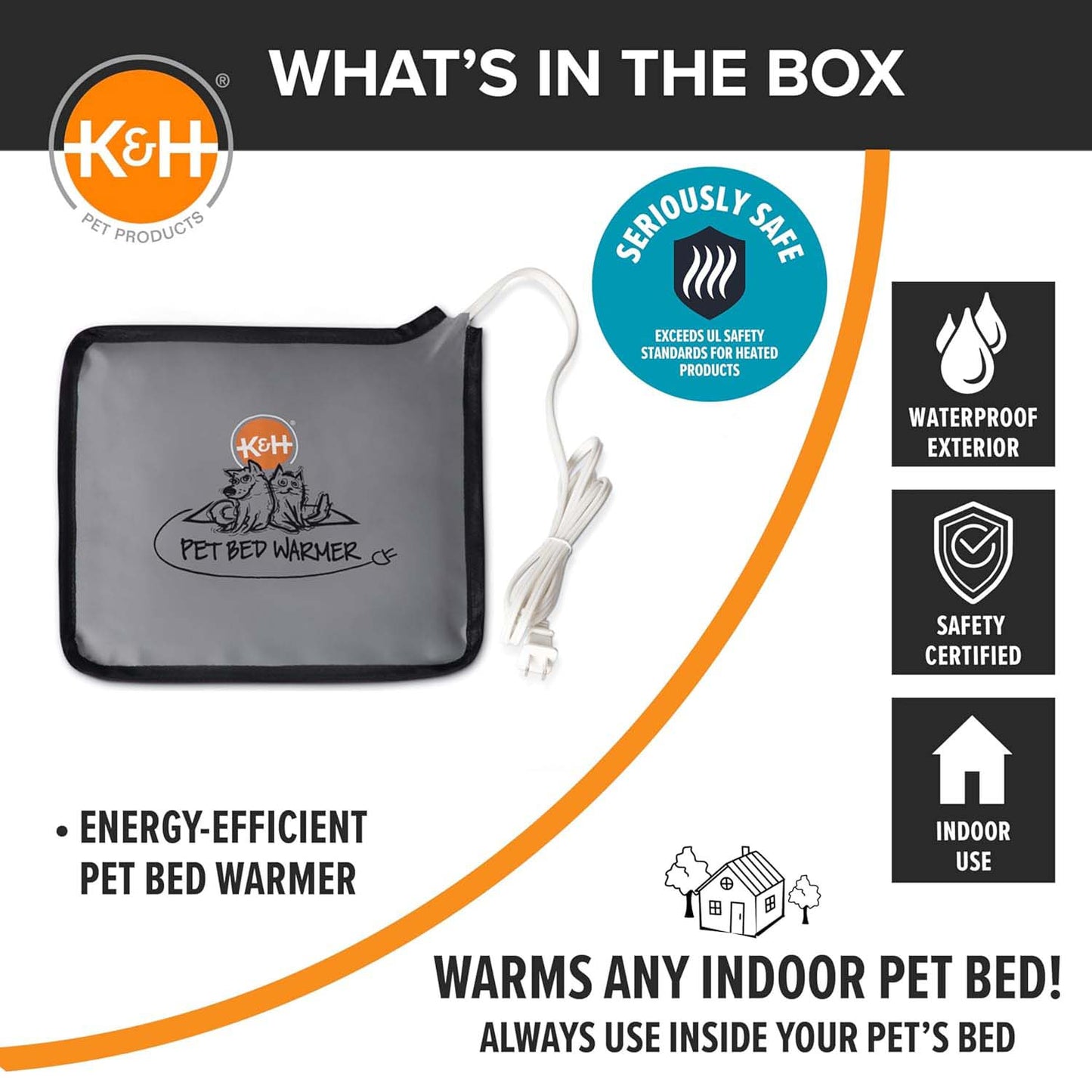 Indoor Heated Pad for Cats & Dogs, Thermostatically Controlled, Energy-Efficient, Safe for Arthritis & Comfort