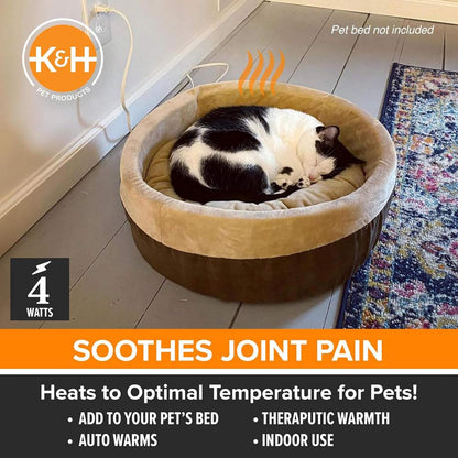 Indoor Heated Pad for Cats & Dogs, Thermostatically Controlled, Energy-Efficient, Safe for Arthritis & Comfort
