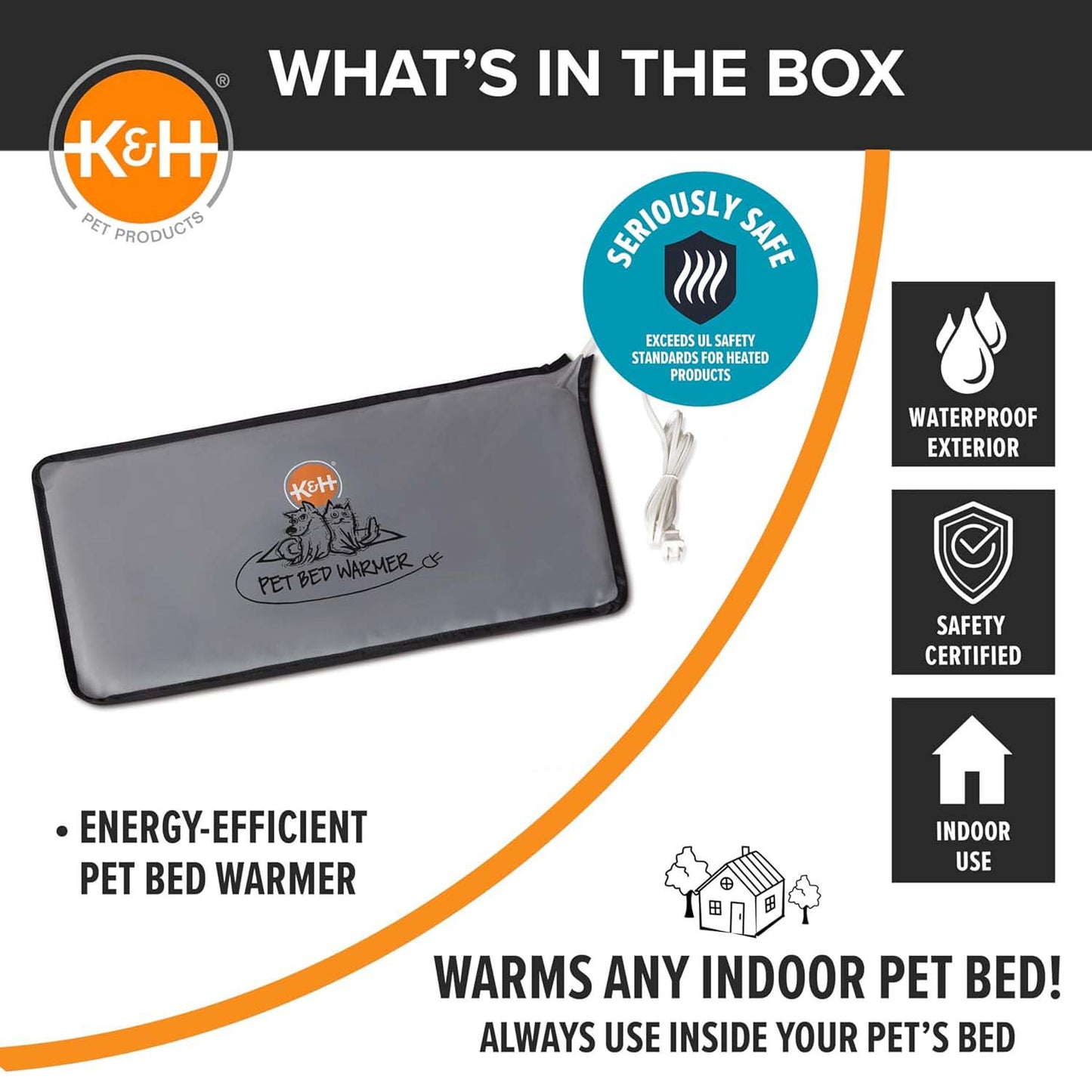 Indoor Heated Pad for Cats & Dogs, Thermostatically Controlled, Energy-Efficient, Safe for Arthritis & Comfort