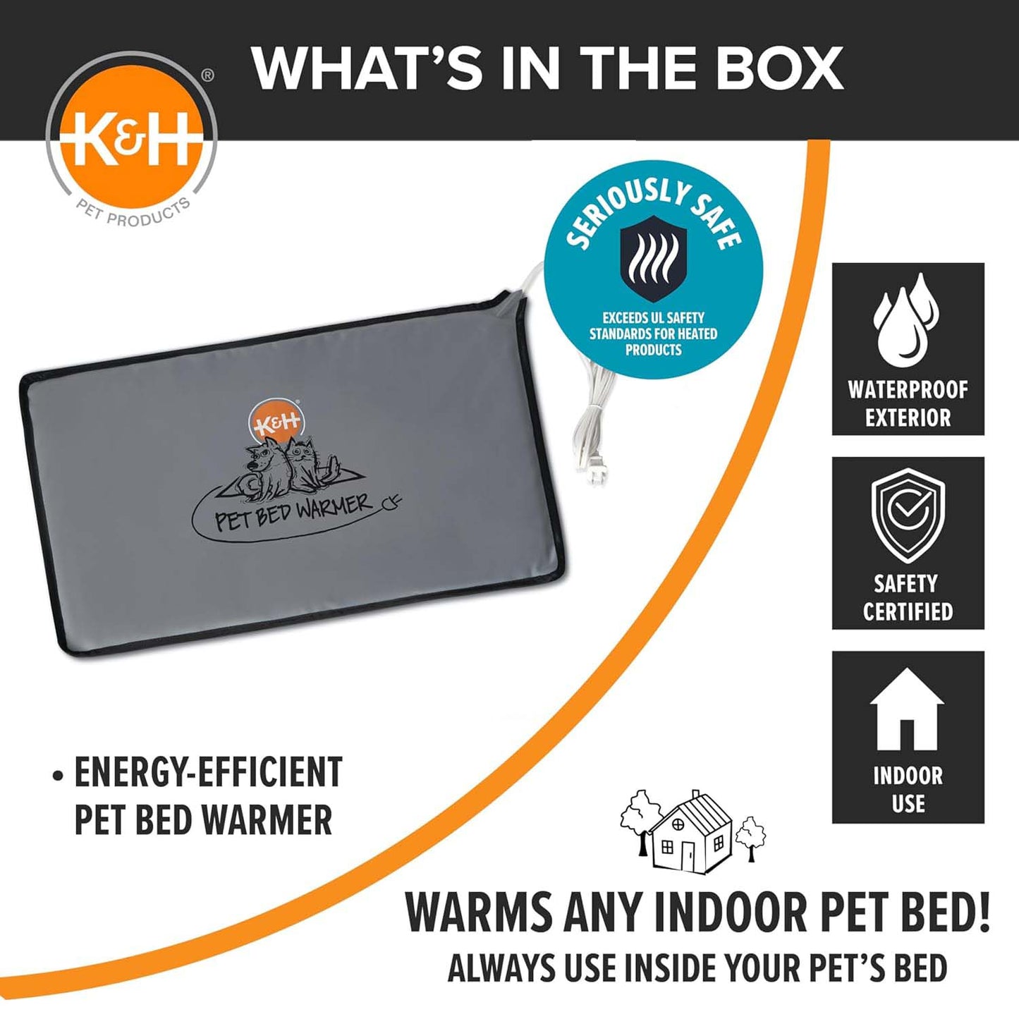 Indoor Heated Pad for Cats & Dogs, Thermostatically Controlled, Energy-Efficient, Safe for Arthritis & Comfort