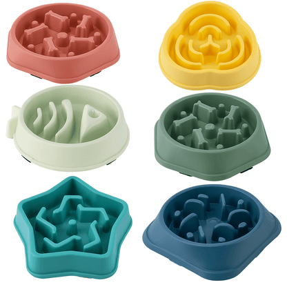 Pet Cat Dog Slow Feeder Bowl | Anti-Choking Non-Slip Maze Feeding Dish